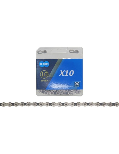 KMC Chain 1/2x11/128 X10 10/Speed Sliver/Black.